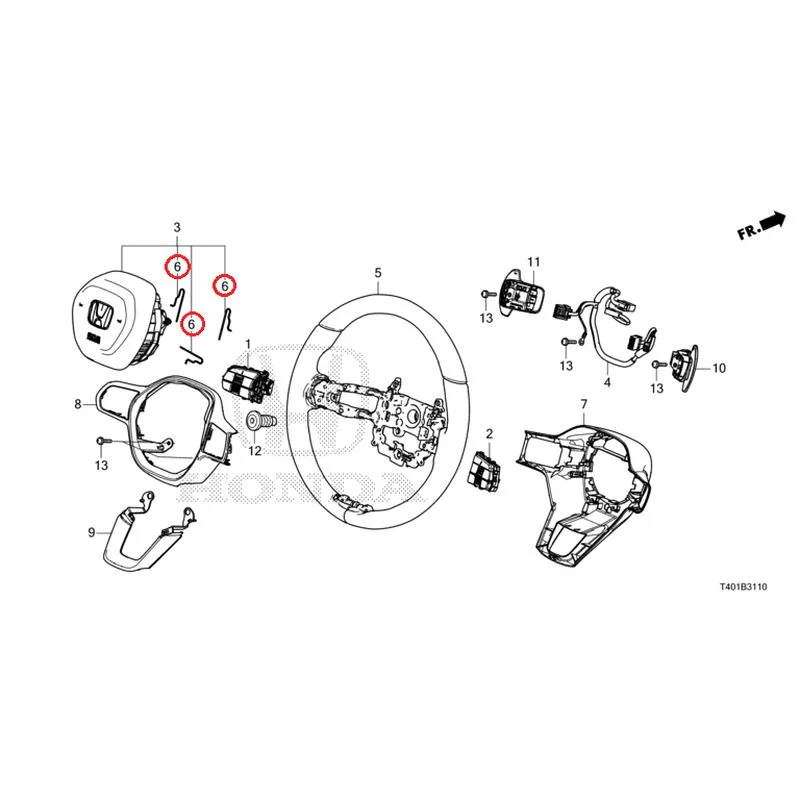 [NEW] JDM HONDA CIVIC FL5 2025 Steering Wheel (SRS) GENUINE OEM - Image 7