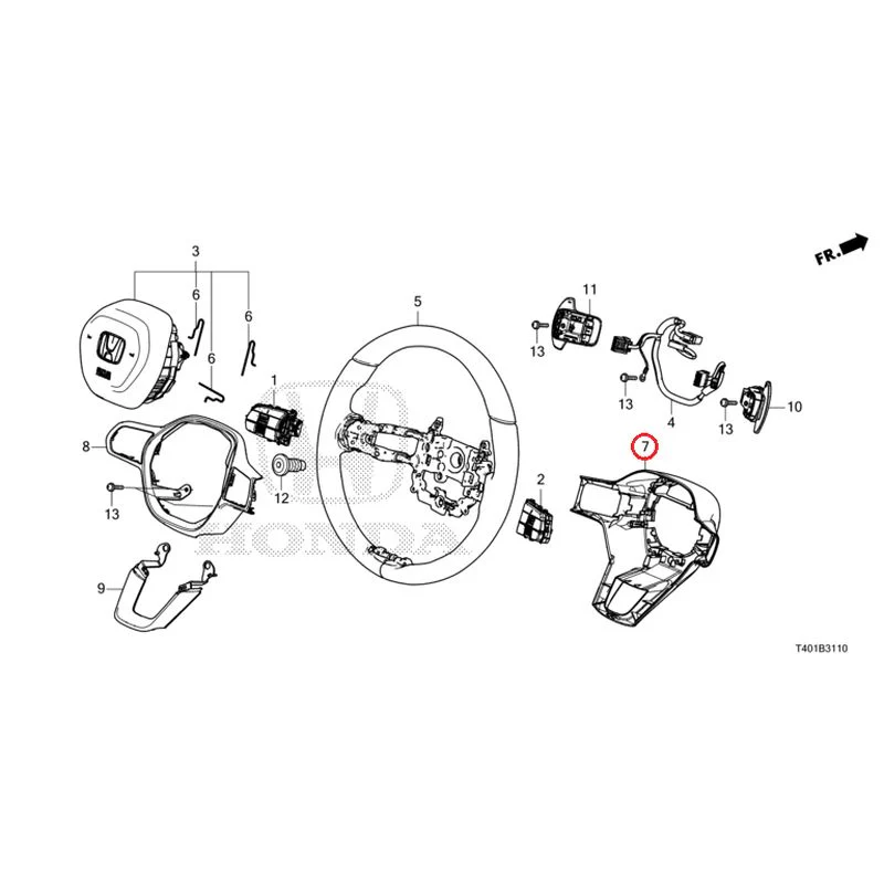 [NEW] JDM HONDA CIVIC FL5 2025 Steering Wheel (SRS) GENUINE OEM - Image 8