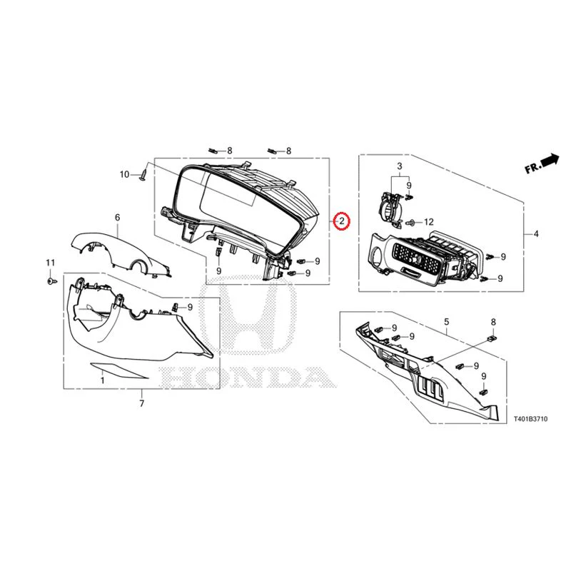 [NEW] JDM HONDA CIVIC FL5 2025 Instrument panel garnish (driver side) GENUINE OEM - Image 3