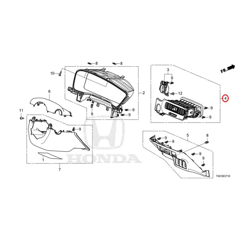 [NEW] JDM HONDA CIVIC FL5 2025 Instrument panel garnish (driver side) GENUINE OEM - Image 5