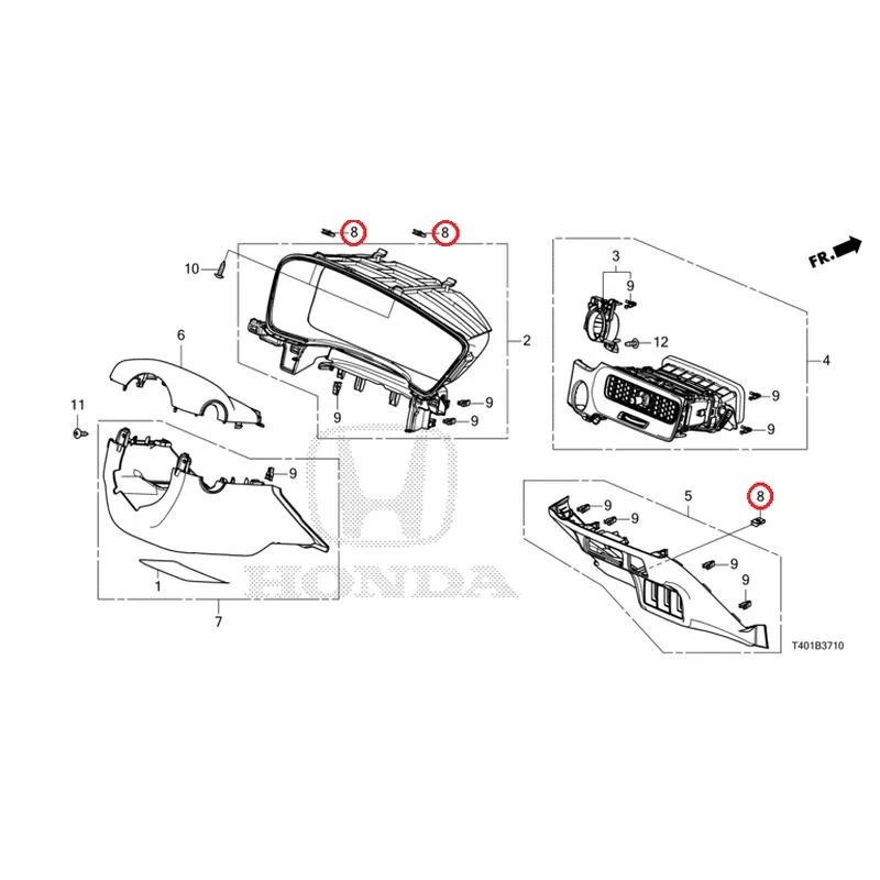 [NEW] JDM HONDA CIVIC FL5 2025 Instrument panel garnish (driver side) GENUINE OEM - Image 9