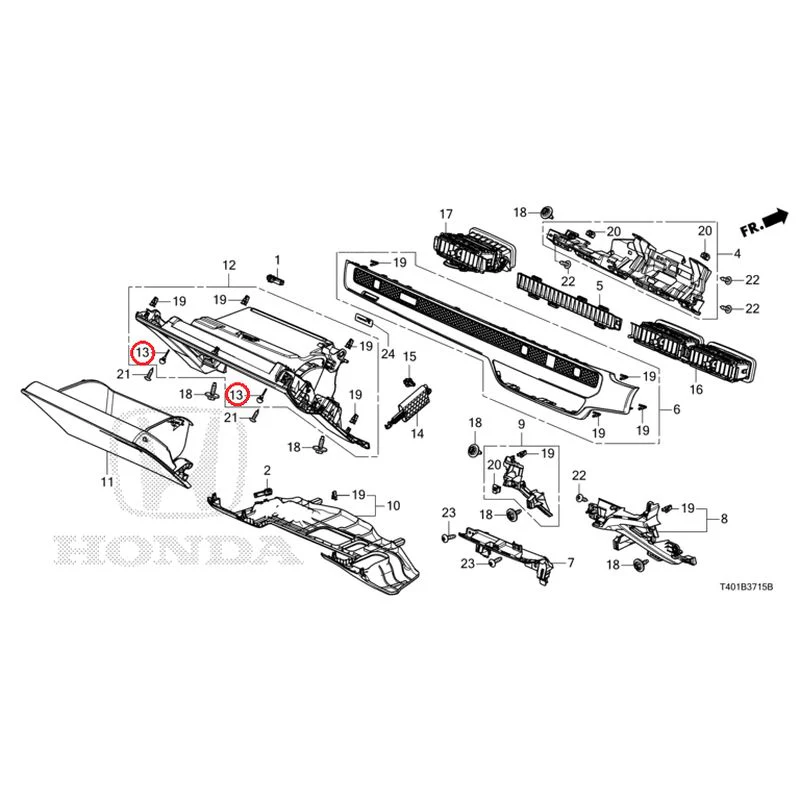 [NEW] JDM HONDA CIVIC FL5 2025 Instrument panel garnish (passenger side) GENUINE OEM - Image 12