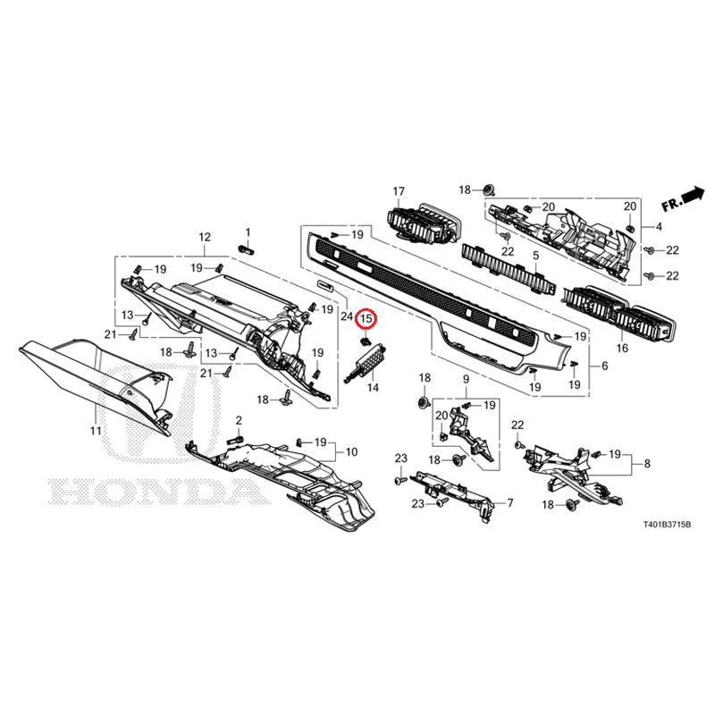 [NEW] JDM HONDA CIVIC FL5 2025 Instrument panel garnish (passenger side) GENUINE OEM - Image 14