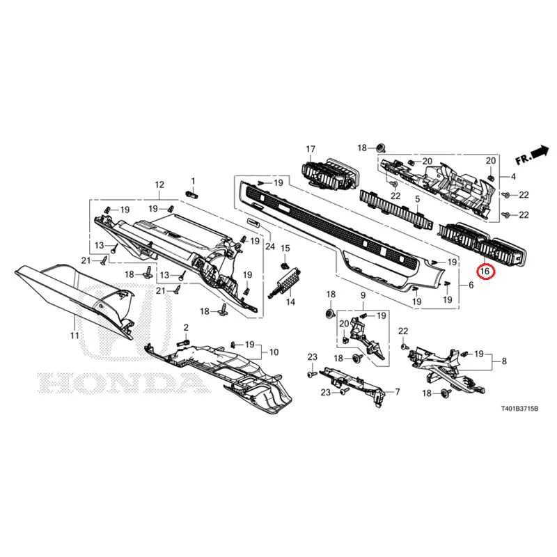[NEW] JDM HONDA CIVIC FL5 2025 Instrument panel garnish (passenger side) GENUINE OEM - Image 15
