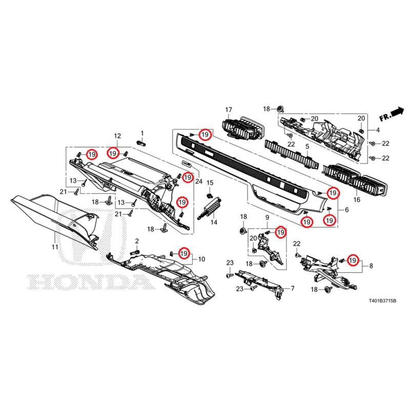[NEW] JDM HONDA CIVIC FL5 2025 Instrument panel garnish (passenger side) GENUINE OEM - Image 18