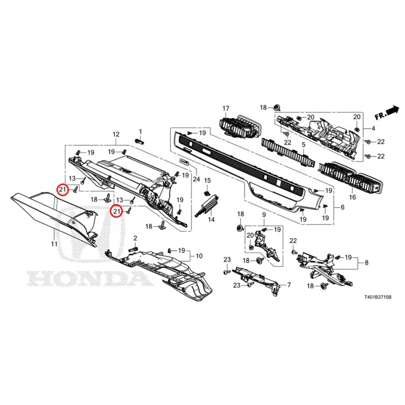 [NEW] JDM HONDA CIVIC FL5 2025 Instrument panel garnish (passenger side) GENUINE OEM - Image 20