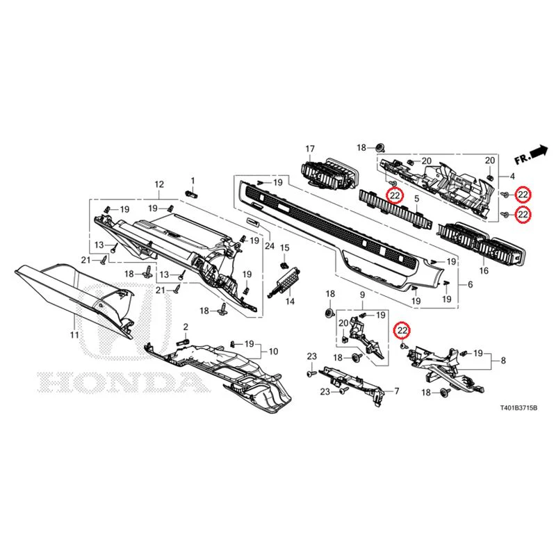 [NEW] JDM HONDA CIVIC FL5 2025 Instrument panel garnish (passenger side) GENUINE OEM - Image 21