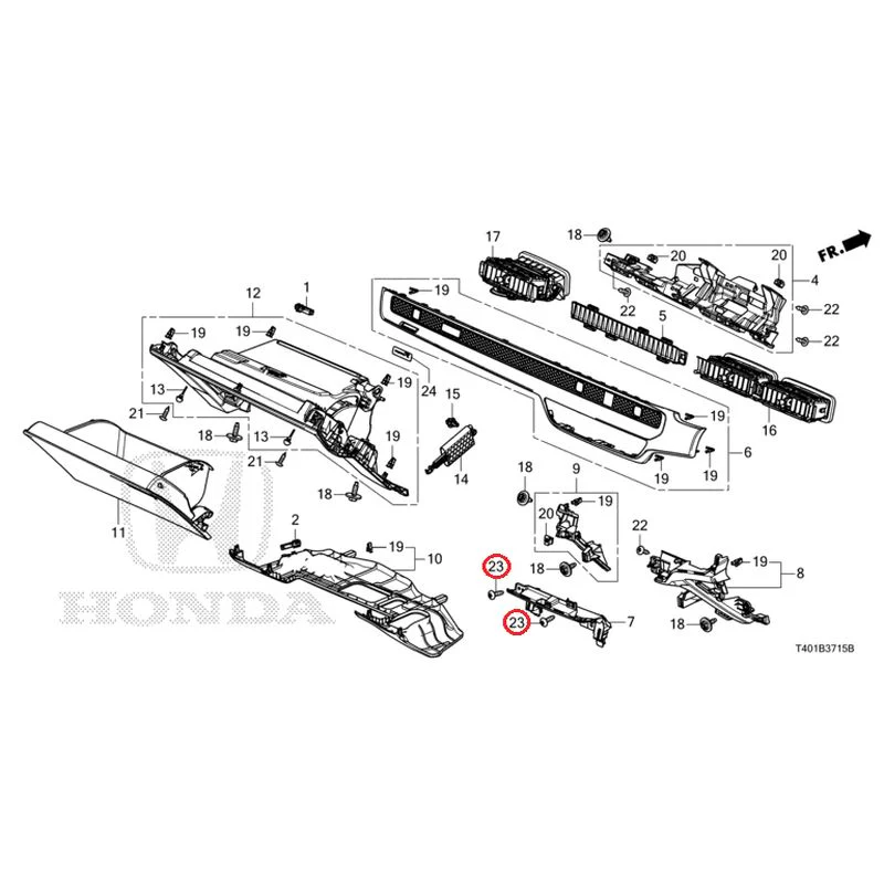 [NEW] JDM HONDA CIVIC FL5 2025 Instrument panel garnish (passenger side) GENUINE OEM - Image 22