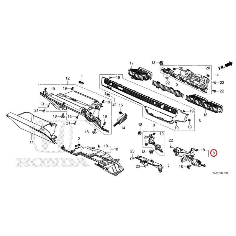 [NEW] JDM HONDA CIVIC FL5 2025 Instrument panel garnish (passenger side) GENUINE OEM - Image 7