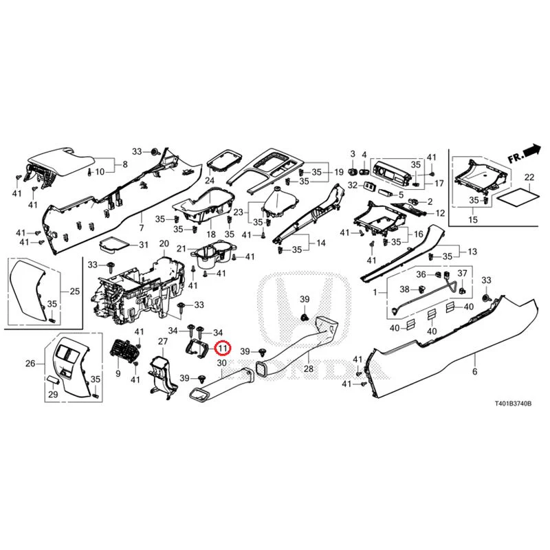 [NEW] JDM HONDA CIVIC FL5 2025 Console (MT) GENUINE OEM - Image 11