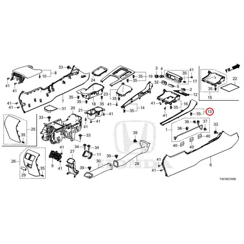 [NEW] JDM HONDA CIVIC FL5 2025 Console (MT) GENUINE OEM - Image 13