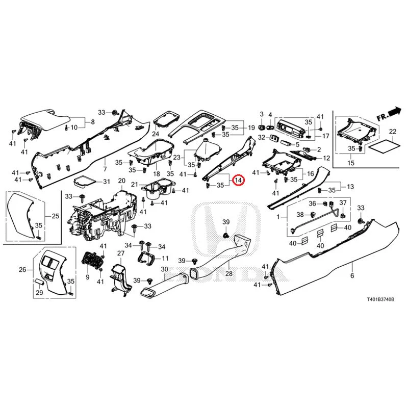 [NEW] JDM HONDA CIVIC FL5 2025 Console (MT) GENUINE OEM - Image 14