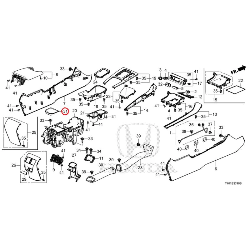 [NEW] JDM HONDA CIVIC FL5 2025 Console (MT) GENUINE OEM - Image 24