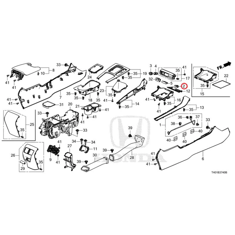 [NEW] JDM HONDA CIVIC FL5 2025 Console (MT) GENUINE OEM - Image 3