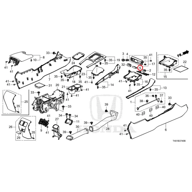 [NEW] JDM HONDA CIVIC FL5 2025 Console (MT) GENUINE OEM - Image 6