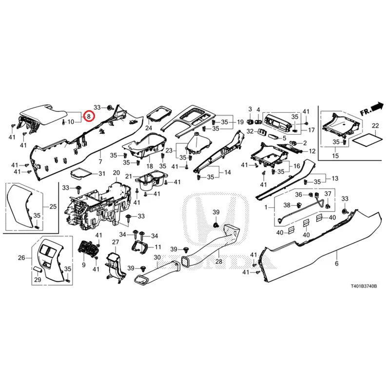 [NEW] JDM HONDA CIVIC FL5 2025 Console (MT) GENUINE OEM - Image 9