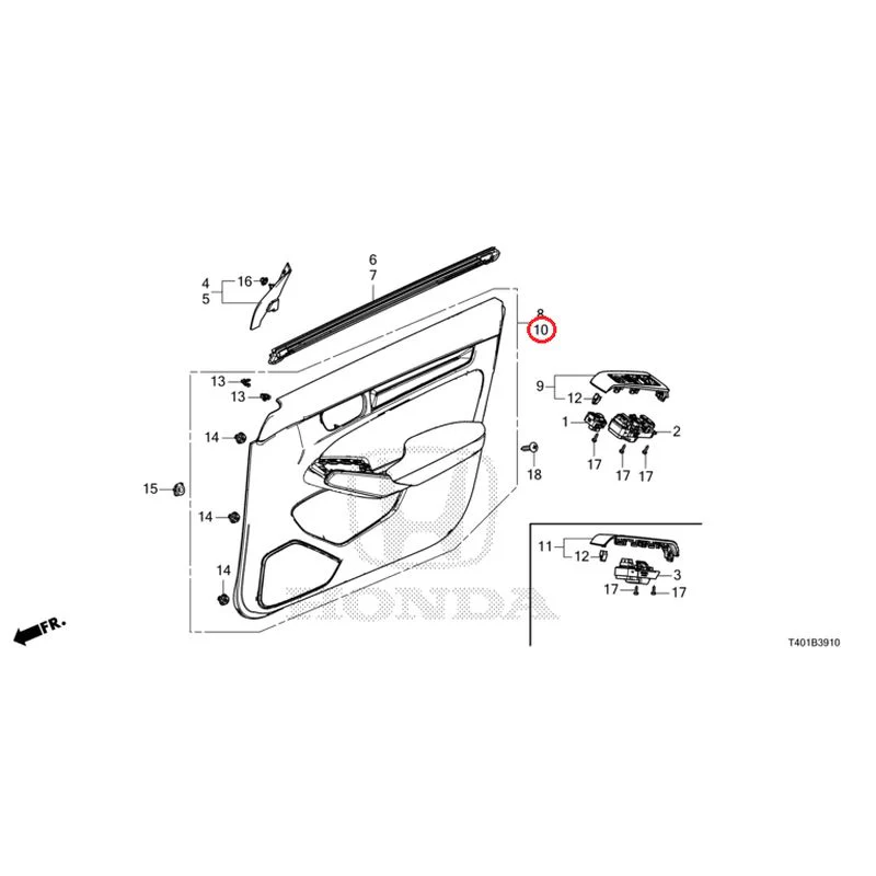 [NEW] JDM HONDA CIVIC FL5 2025 Front Door Lining GENUINE OEM - Image 11