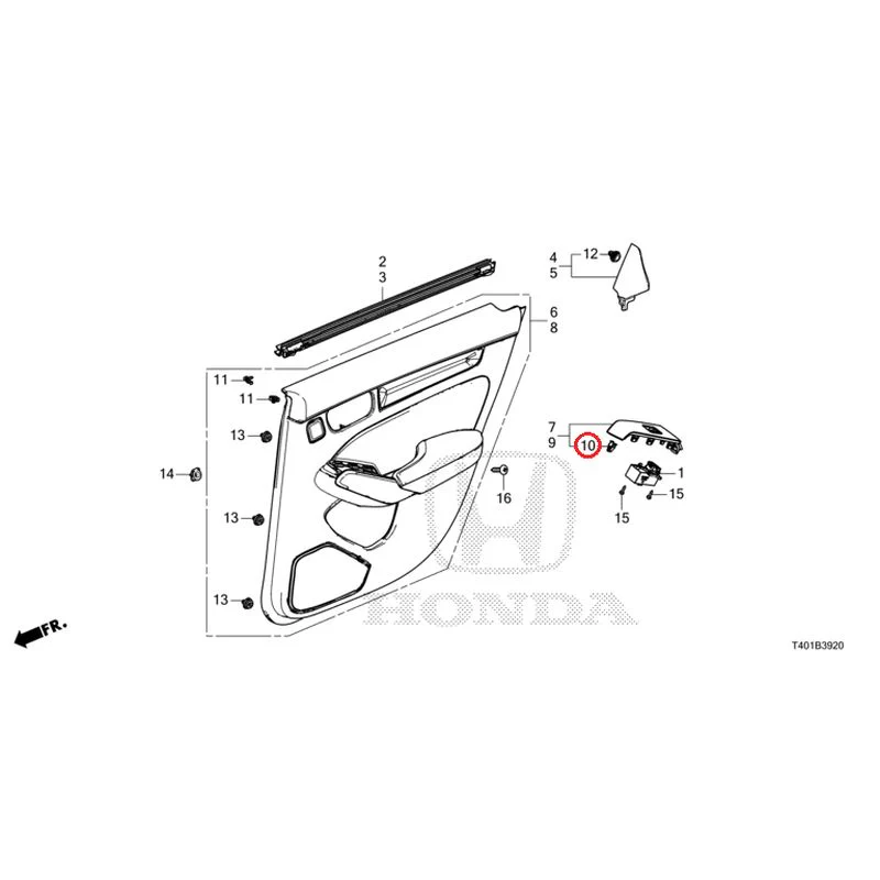 [NEW] JDM HONDA CIVIC FL5 2025 Rear Door Lining GENUINE OEM - Image 11