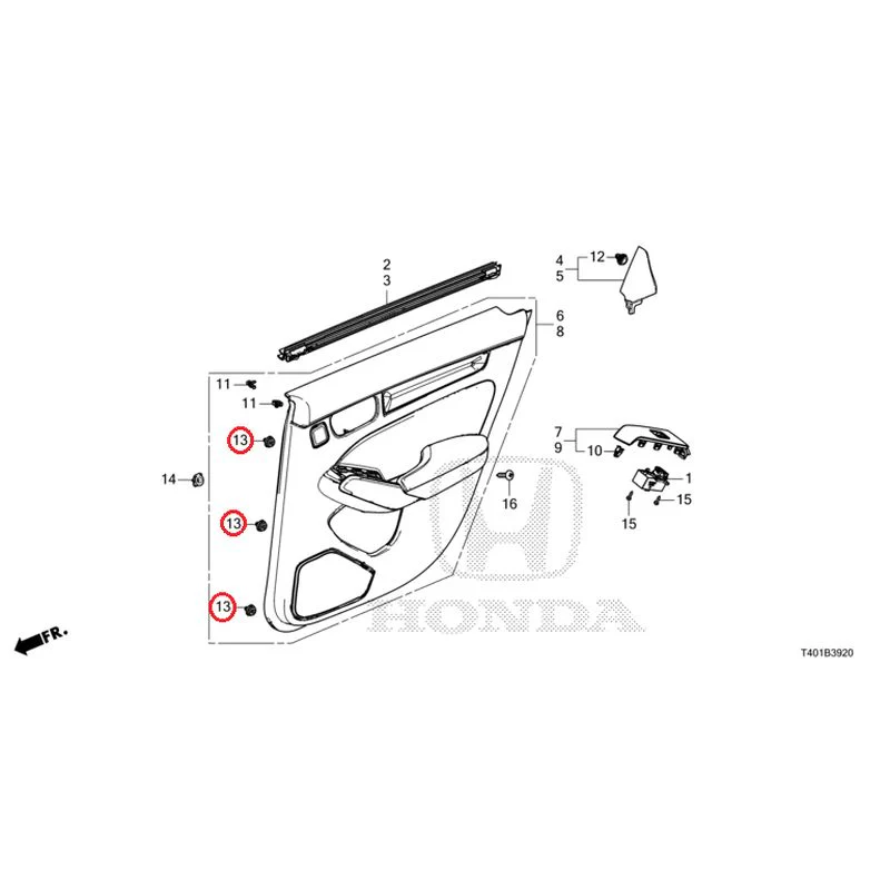 [NEW] JDM HONDA CIVIC FL5 2025 Rear Door Lining GENUINE OEM - Image 14