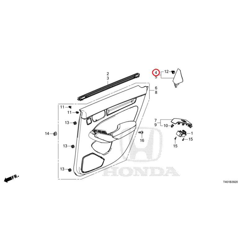 [NEW] JDM HONDA CIVIC FL5 2025 Rear Door Lining GENUINE OEM - Image 5