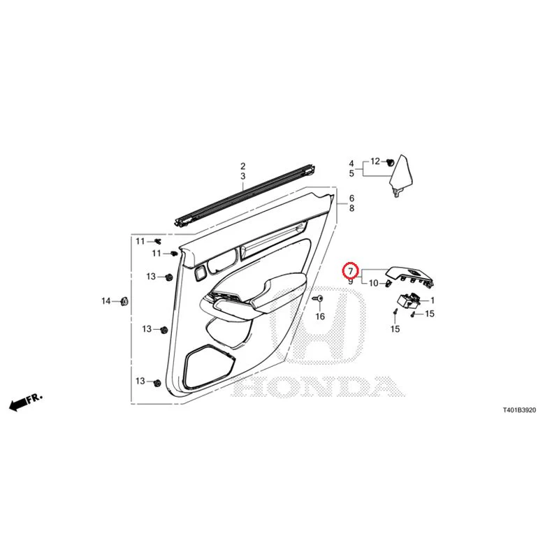 [NEW] JDM HONDA CIVIC FL5 2025 Rear Door Lining GENUINE OEM - Image 8