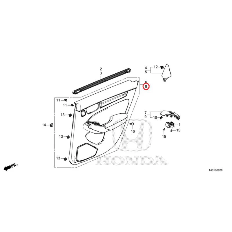 [NEW] JDM HONDA CIVIC FL5 2025 Rear Door Lining GENUINE OEM - Image 9