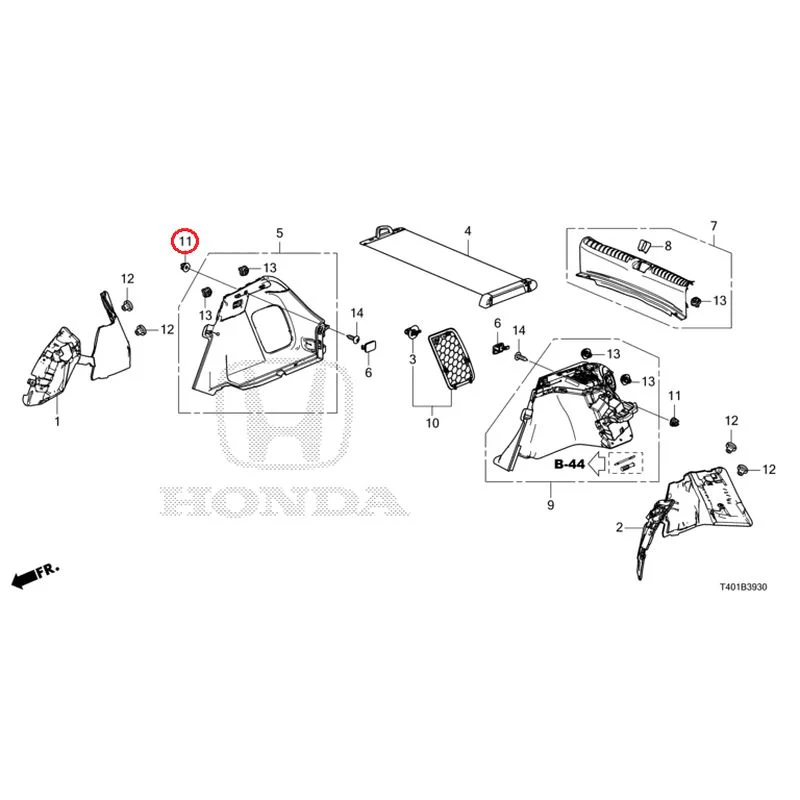 [NEW] JDM HONDA CIVIC FL5 2025 Side Lining GENUINE OEM - Image 10