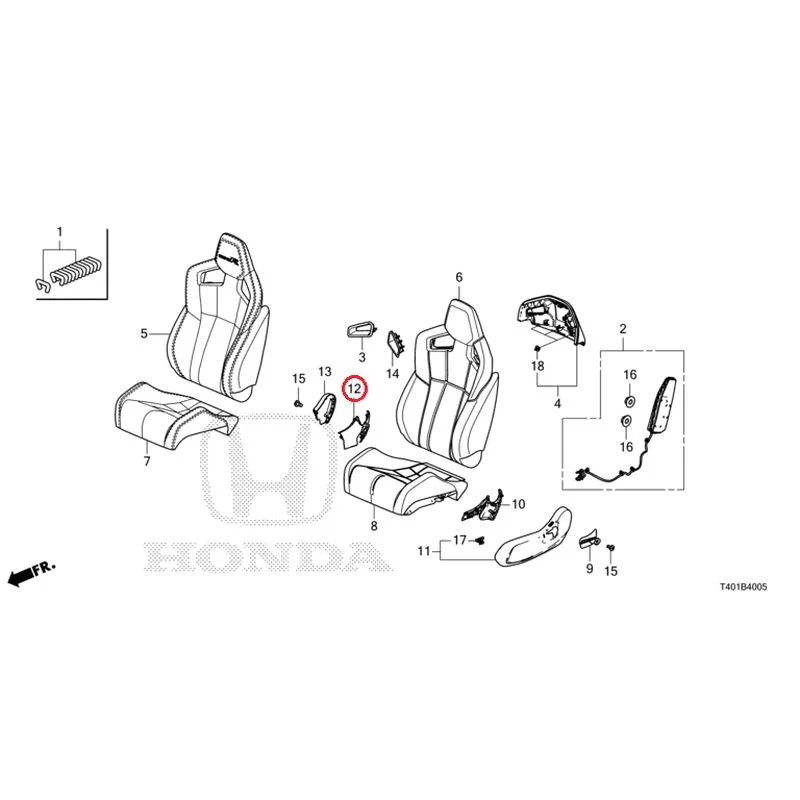 [NEW] JDM HONDA CIVIC FL5 2025 Front Seat (Passenger Side) (Type R) GENUINE OEM - Image 13