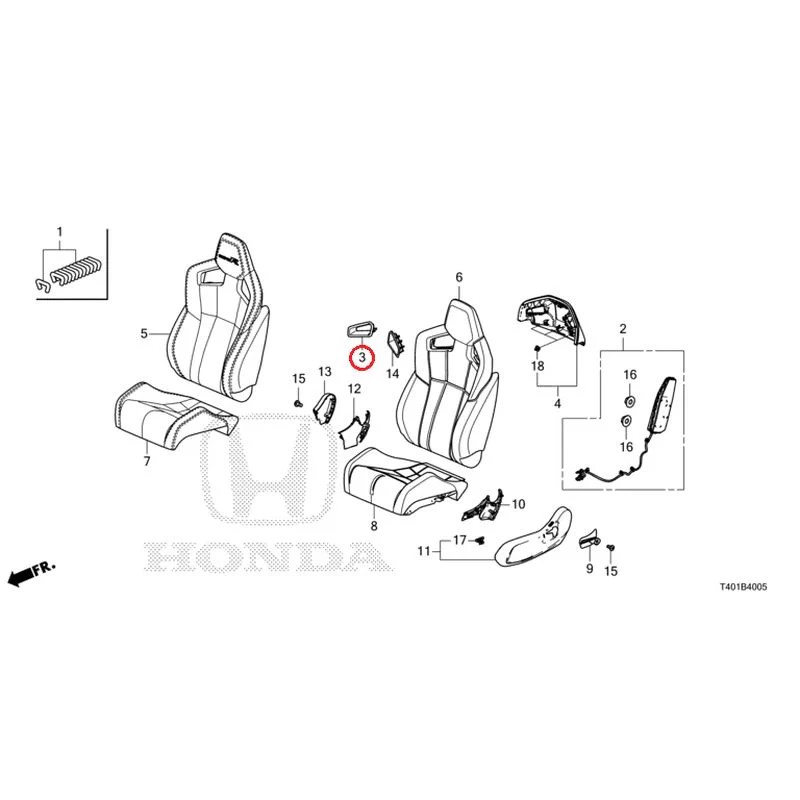 [NEW] JDM HONDA CIVIC FL5 2025 Front Seat (Passenger Side) (Type R) GENUINE OEM - Image 4