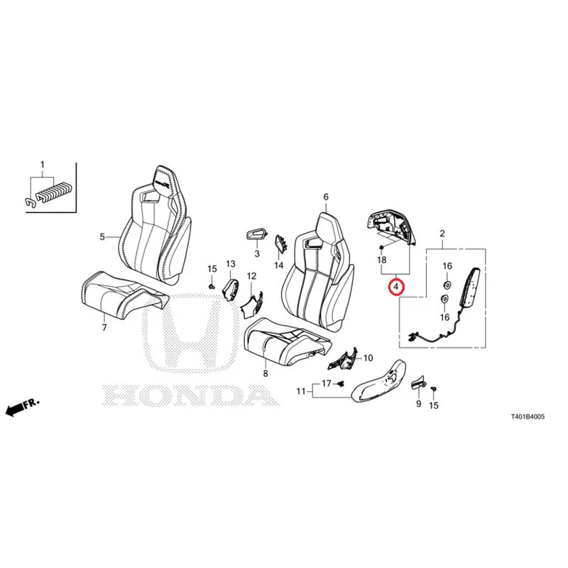 [NEW] JDM HONDA CIVIC FL5 2025 Front Seat (Passenger Side) (Type R) GENUINE OEM - Image 5