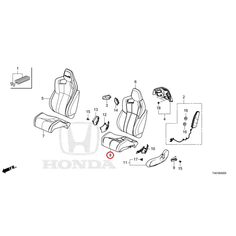 [NEW] JDM HONDA CIVIC FL5 2025 Front Seat (Passenger Side) (Type R) GENUINE OEM - Image 9
