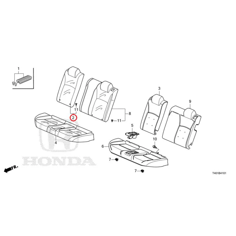 [NEW] JDM HONDA CIVIC FL5 2025 Rear Seat (Type R) GENUINE OEM - Image 3
