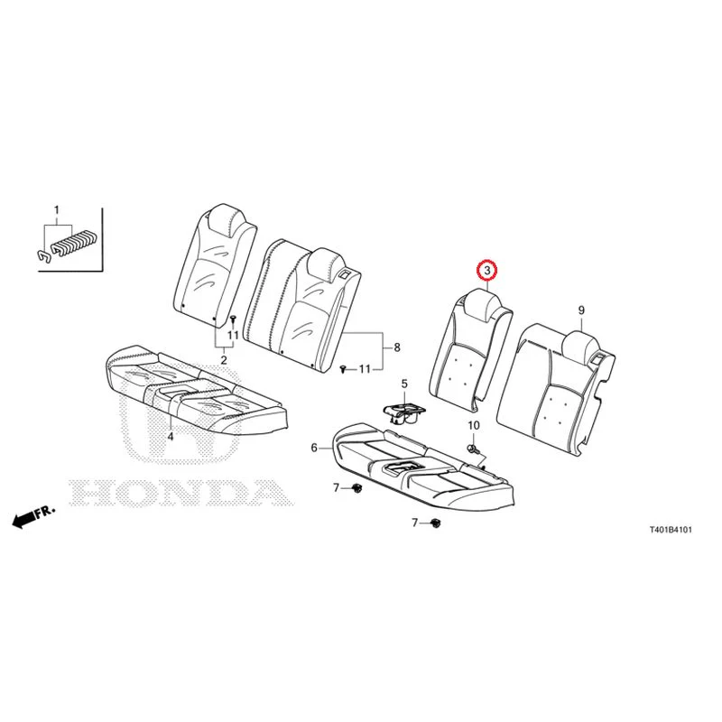 [NEW] JDM HONDA CIVIC FL5 2025 Rear Seat (Type R) GENUINE OEM - Image 4