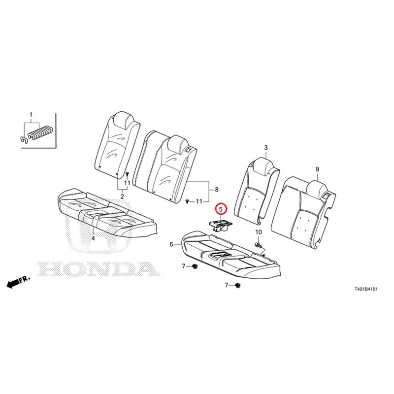 [NEW] JDM HONDA CIVIC FL5 2025 Rear Seat (Type R) GENUINE OEM - Image 6