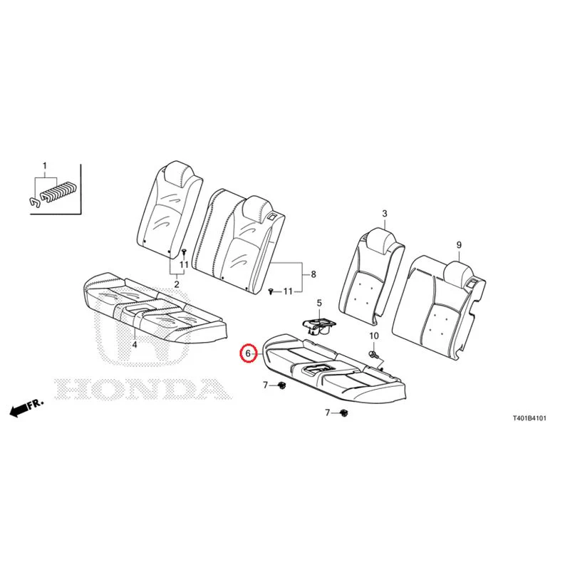 [NEW] JDM HONDA CIVIC FL5 2025 Rear Seat (Type R) GENUINE OEM - Image 7
