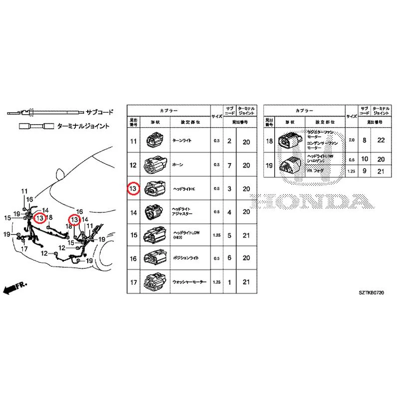 [NEW] JDM HONDA CR-Z ZF2 2014 Electrical Connector (Front) (-110) GENUINE OEM - Image 13