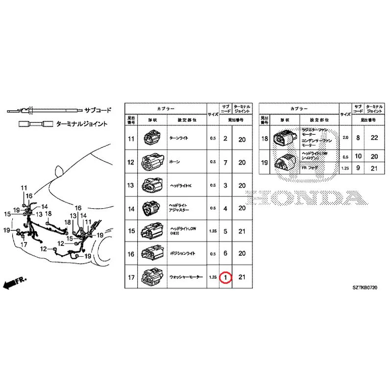 [NEW] JDM HONDA CR-Z ZF2 2014 Electrical Connector (Front) (-110) GENUINE OEM - Image 2