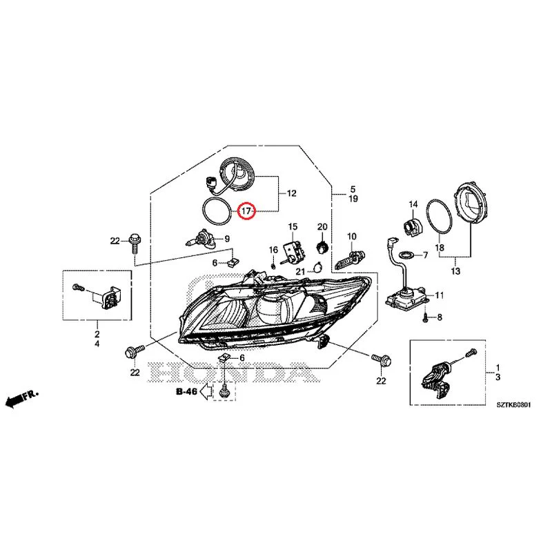 [NEW] JDM HONDA CR-Z ZF2 2014 Headlight (Hid) GENUINE OEM - Image 18