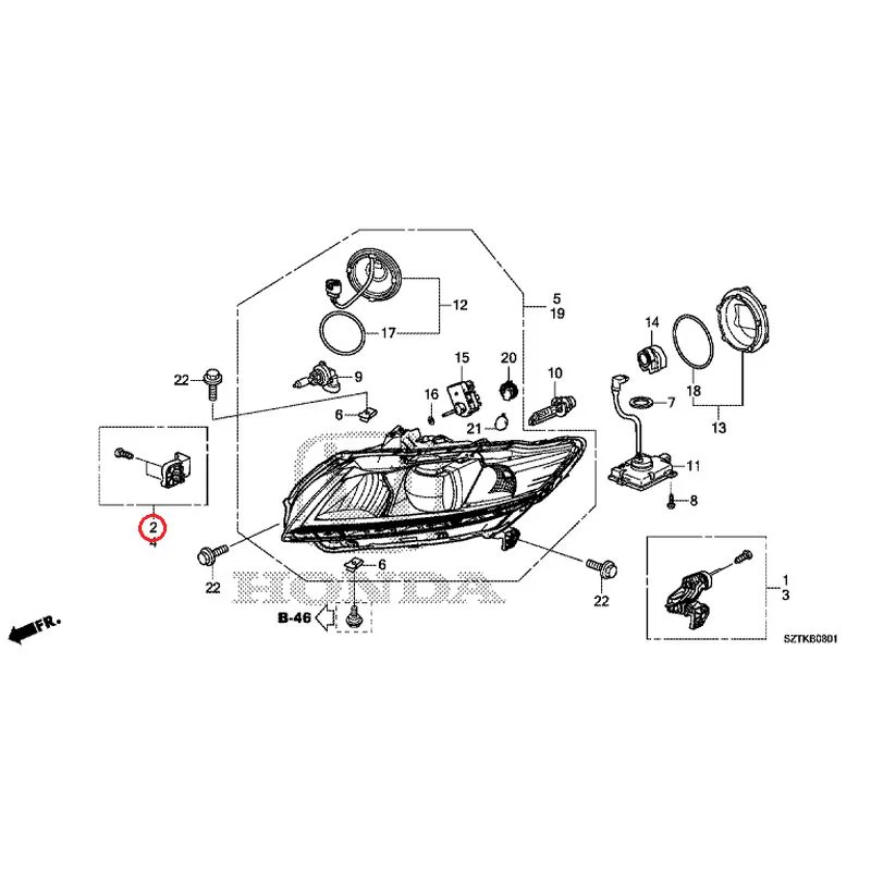 [NEW] JDM HONDA CR-Z ZF2 2014 Headlight (Hid) GENUINE OEM - Image 3