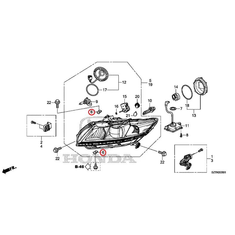 [NEW] JDM HONDA CR-Z ZF2 2014 Headlight (Hid) GENUINE OEM - Image 7