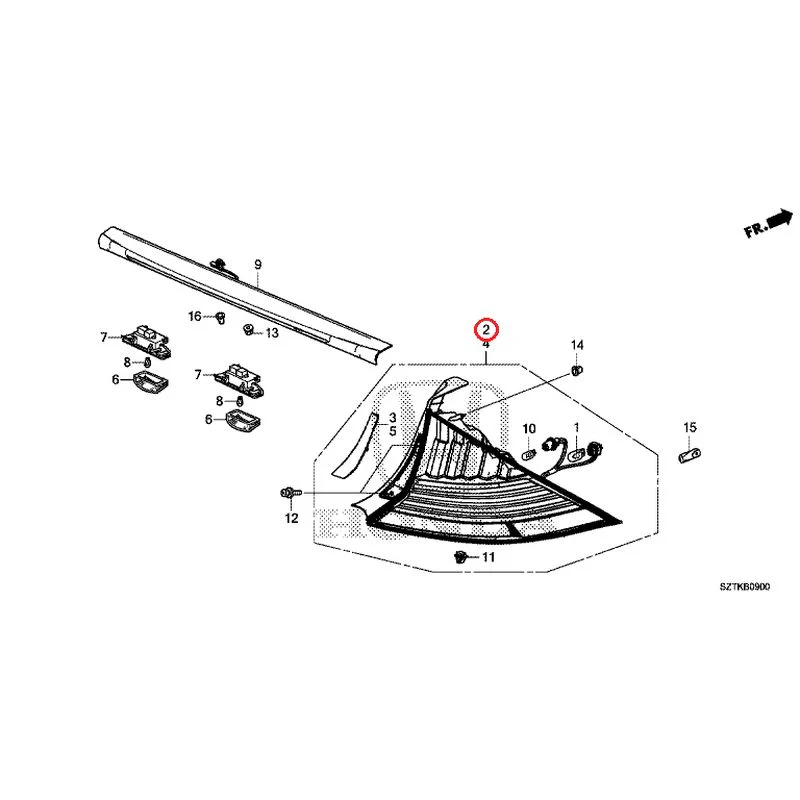 [NEW] JDM HONDA CR-Z ZF2 2014 Tail Lights/License Lights GENUINE OEM - Image 3