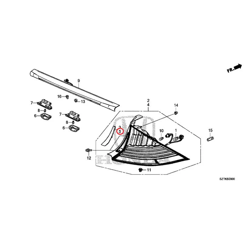 [NEW] JDM HONDA CR-Z ZF2 2014 Tail Lights/License Lights GENUINE OEM - Image 6