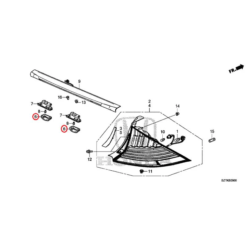 [NEW] JDM HONDA CR-Z ZF2 2014 Tail Lights/License Lights GENUINE OEM - Image 7