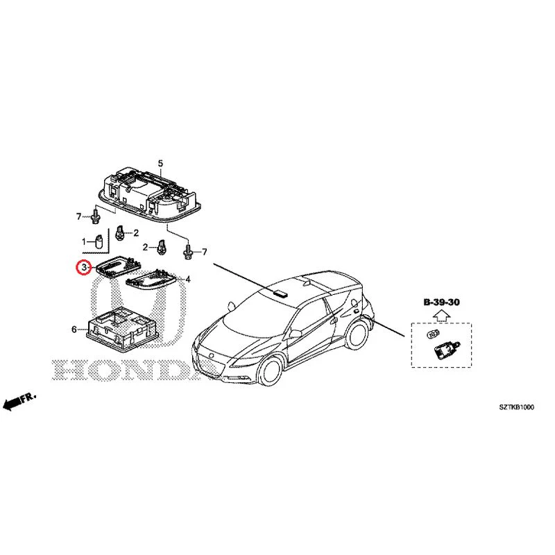 [NEW] JDM HONDA CR-Z ZF2 2014 Interior Lights GENUINE OEM - Image 4