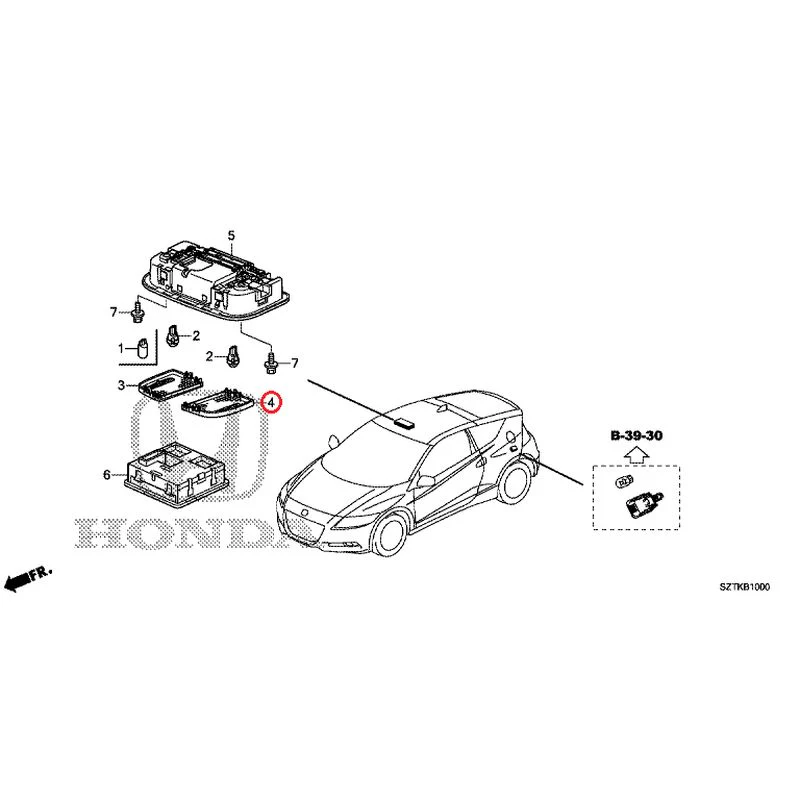 [NEW] JDM HONDA CR-Z ZF2 2014 Interior Lights GENUINE OEM - Image 5