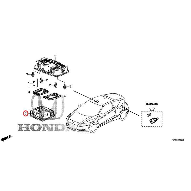 [NEW] JDM HONDA CR-Z ZF2 2014 Interior Lights GENUINE OEM - Image 8