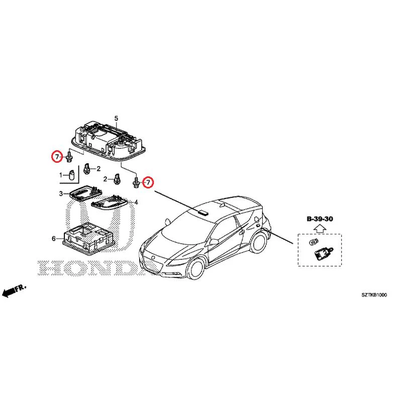 [NEW] JDM HONDA CR-Z ZF2 2014 Interior Lights GENUINE OEM - Image 9