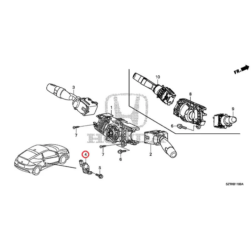 [NEW] JDM HONDA CR-Z ZF2 2014 Combination Switches GENUINE OEM - Image 5