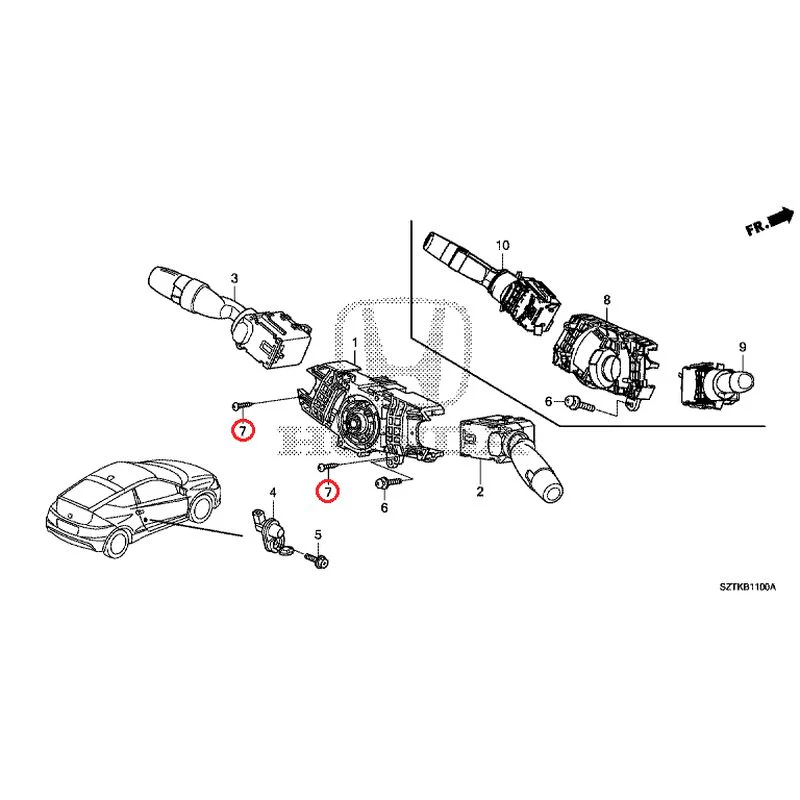 [NEW] JDM HONDA CR-Z ZF2 2014 Combination Switches GENUINE OEM - Image 8