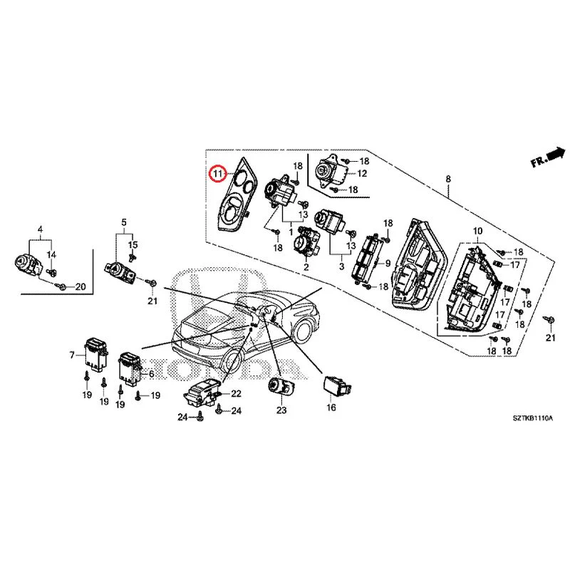 [NEW] JDM HONDA CR-Z ZF2 2014 Switches GENUINE OEM - Image 11